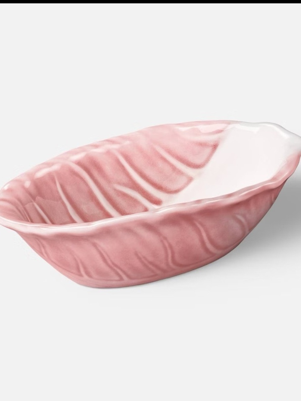 THRESHOLD NWT Radicchio leaf-shaped dip bowl -pink